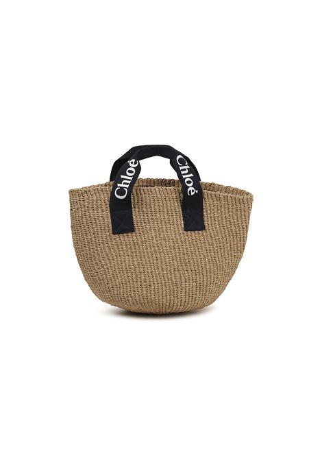 Borsa Cesto Con Manici Blu Navy Logati CHLOÉ KIDS | C20427859